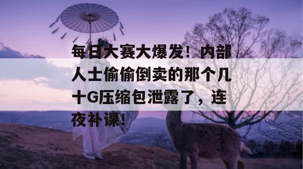 每日大赛大爆发！内部人士偷偷倒卖的那个几十G压缩包泄露了，连夜补课！
